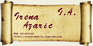 Irena Azarić vizit kartica